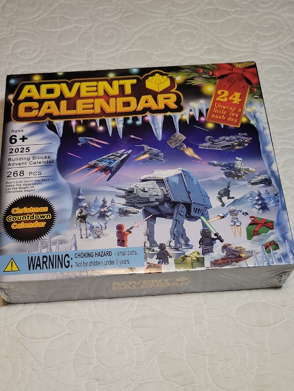 Advent Calendar Building Block Set - Blue Winter Scene